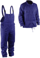 Navy Blue Jacket and Bib Pants Suit