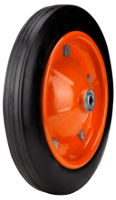 Solid Wheelbarrow Wheel P with Metal Rim, Straight Profile