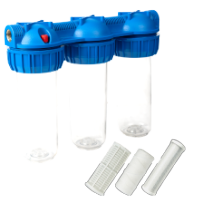 Triple Water Filter with Carbon, Cotton and Mesh EvoSanitary®