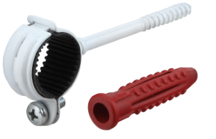 White Painted Metal Pipe Clamp with Liner