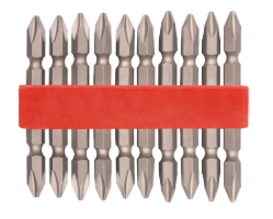 Screwdriver Bits Cr-V with Two Identical Ends (10 pcs.)