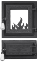 Stove Door with Glass + Ash Pan