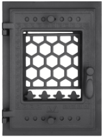 Fireplace Door with Glass Honeycomb