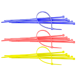Colored Plastic Cable Ties (100 pcs)