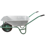 Wheelbarrow V with Galvanized Tray, Pneumatic Wheel and Metal Rim
