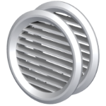 Round ABS Ventilation Grille with Net EvoSanitary®