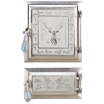 Stove Door + Ash Pan Deer Nickel-Plated