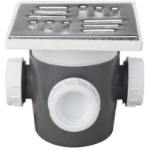 Square Floor Drain with Riser SL 3 Inlets SP-H110-130-1