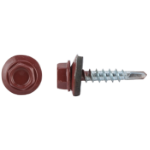 Self-drilling Screw Brown with Standard Tip, Thread for Metal and EPDM Washer (PD)