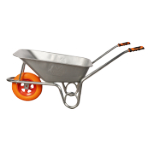 Galvanized Wheelbarrow with Polyurethane Wheel and Metal Rim EvoTools +Plus®