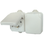 PT Double Schuko Socket with Antigron Cover IP 44