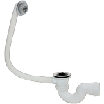 Bathtub Siphon with Flexible Overflow and Stopper