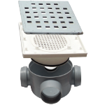 Square Floor Drain Trap with Riser SL 3 Inlets SP-H80-340L50-1