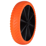 Polyurethane Slim Wheelbarrow Wheel with Plastic Rim, Round Profile