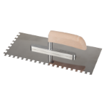 Stainless Steel Notched Trowel with Wooden Handle EvoTools® Professional